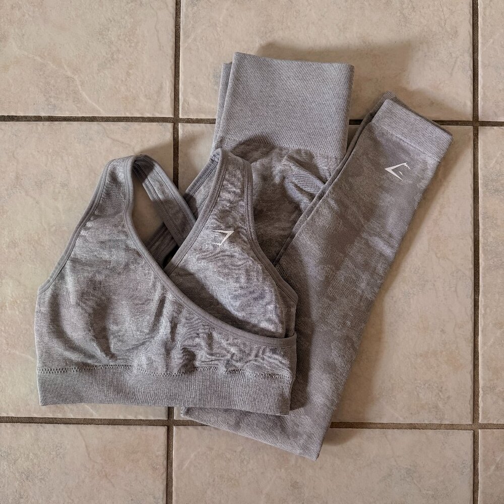 Gymshark Adapt Camo Seamless Sports Bra + Leggings